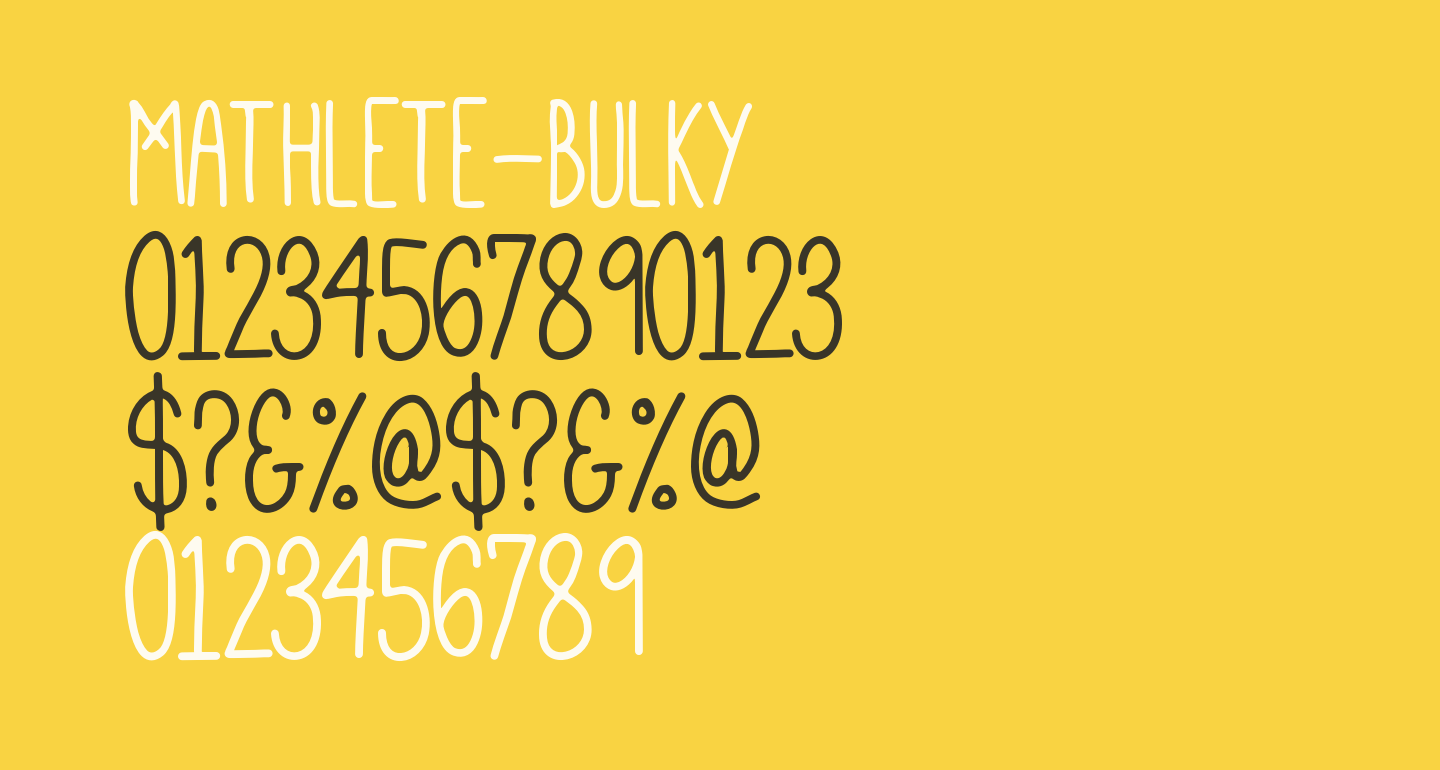 mathlete bulky font free
