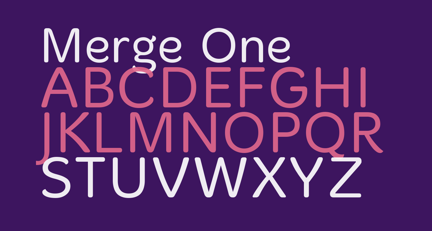 Merge One free Font - What Font Is