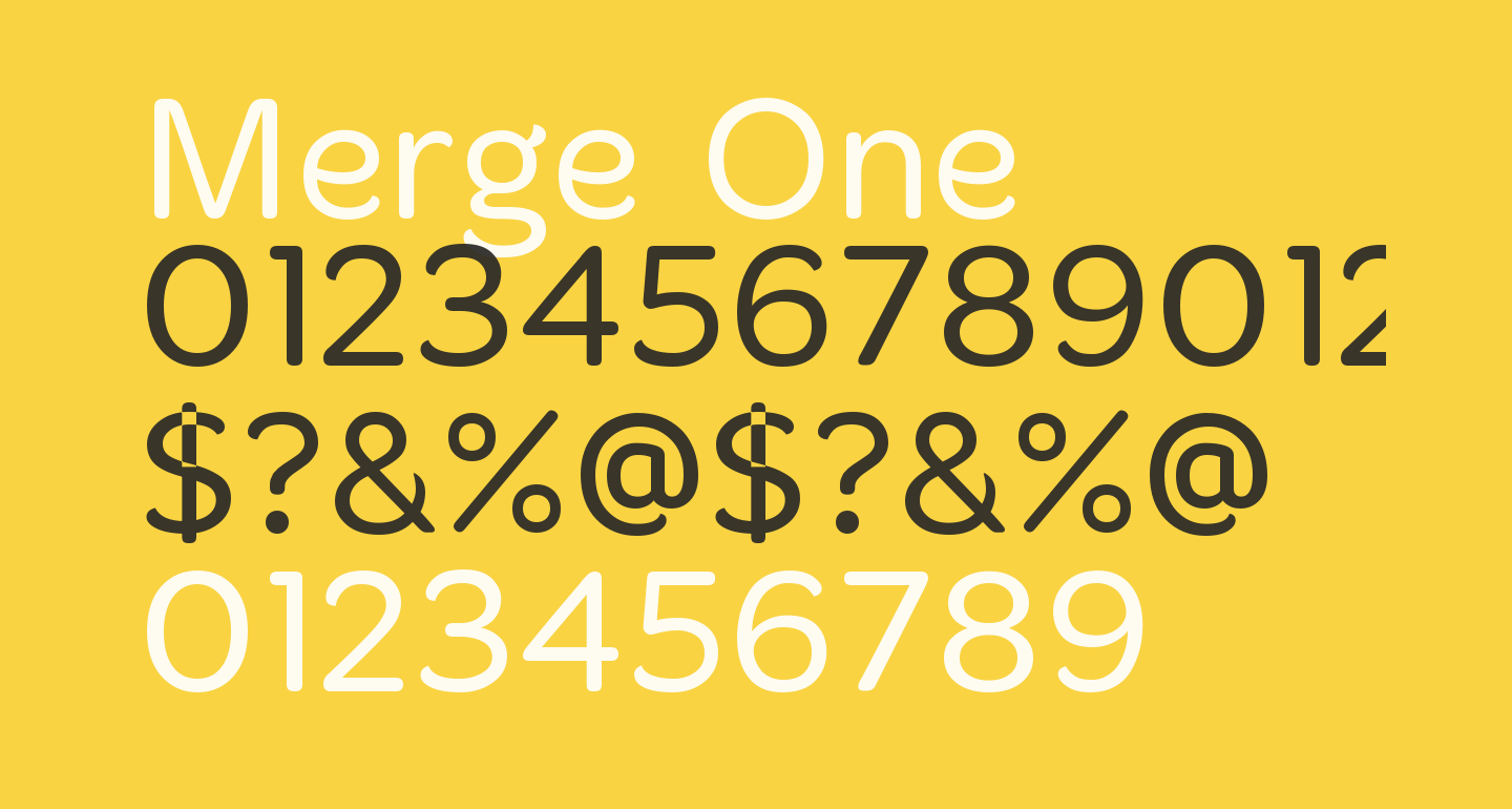 Merge One free Font - What Font Is