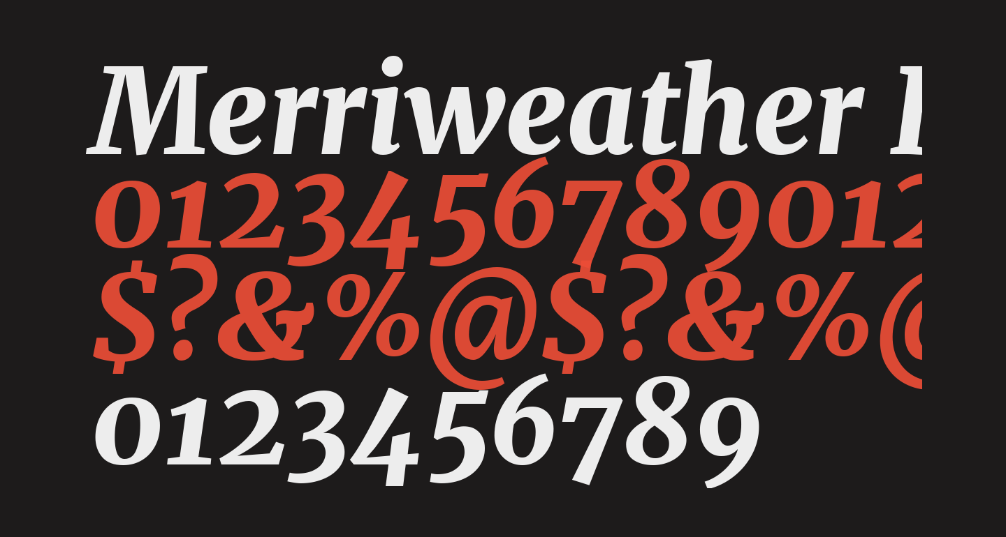 Merriweather Black Italic free Font What Font Is