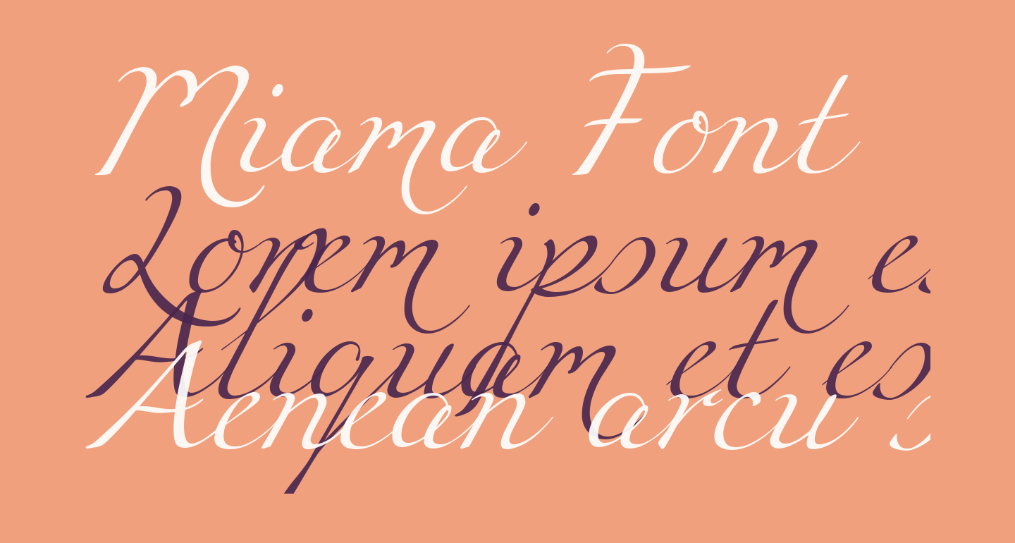 Miama free Font - What Font Is
