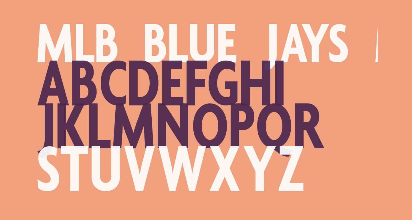 MLB Blue Jays Modern free Font What Font Is