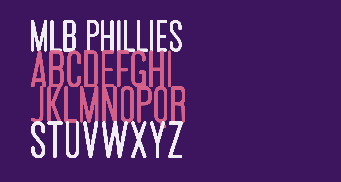 Mlb Phillies Free Font What Font Is