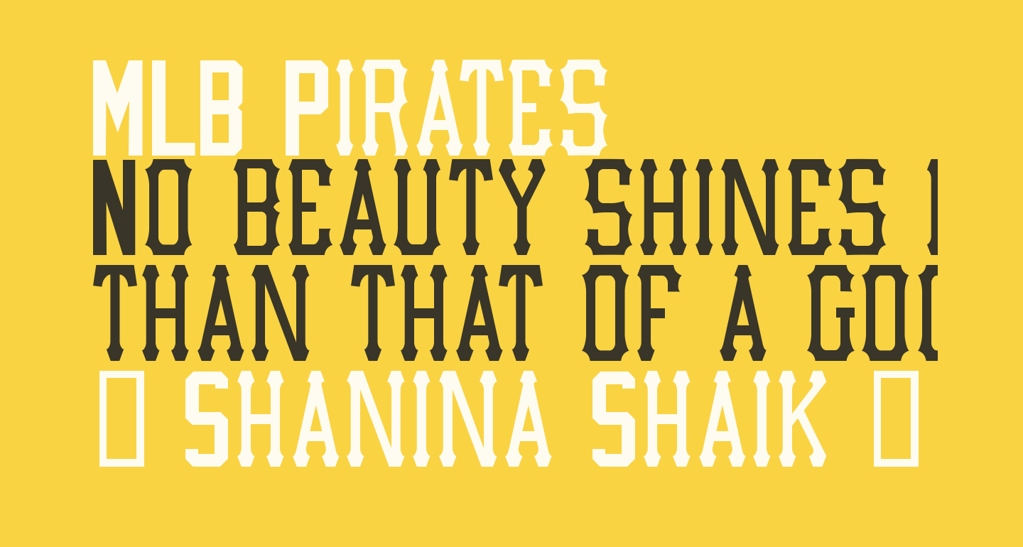 MLB Pirates free Font What Font Is