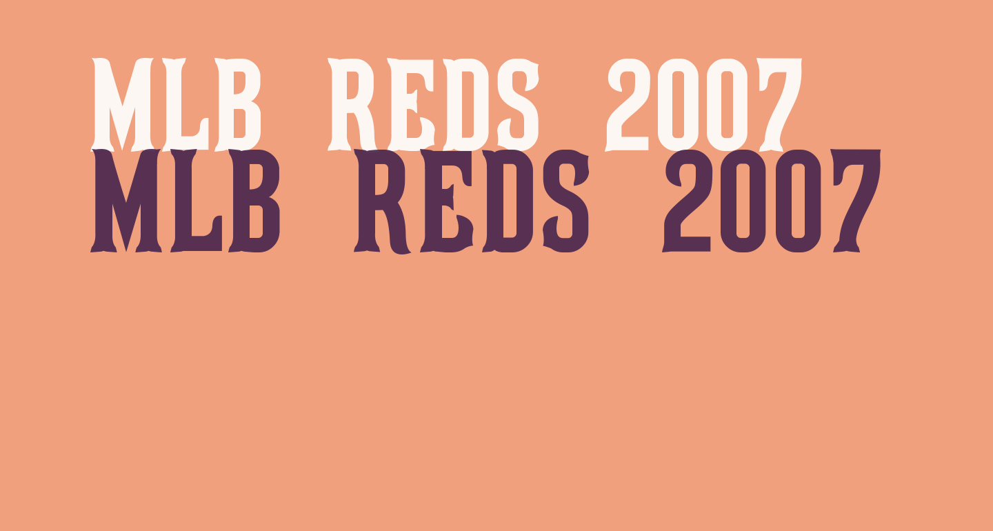 MLB Reds 2007 free Font What Font Is