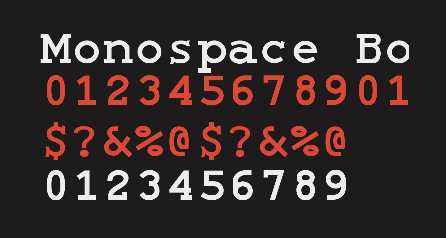 Monospace Bold Free Font What Font Is