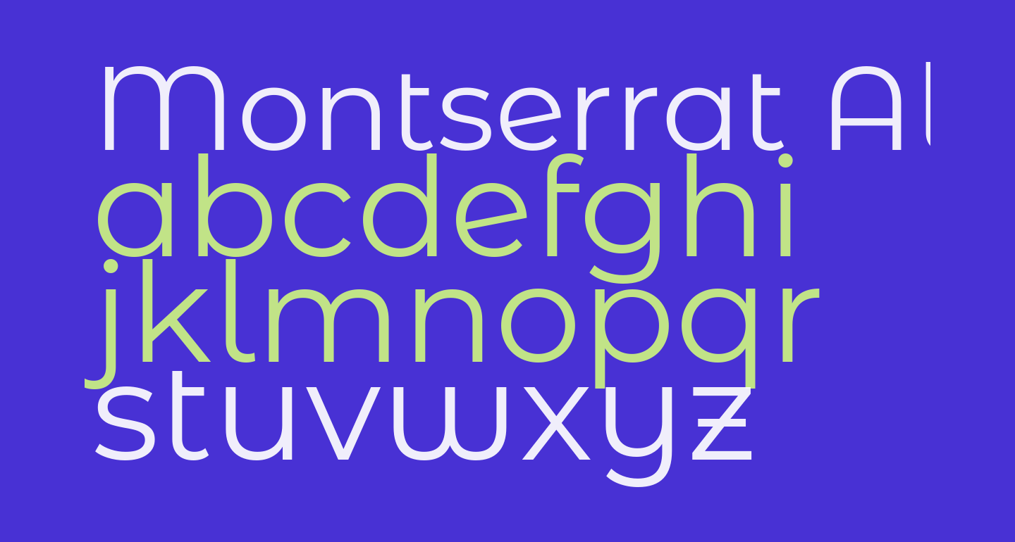 Montserrat Alternates Regular Free Font What Font Is