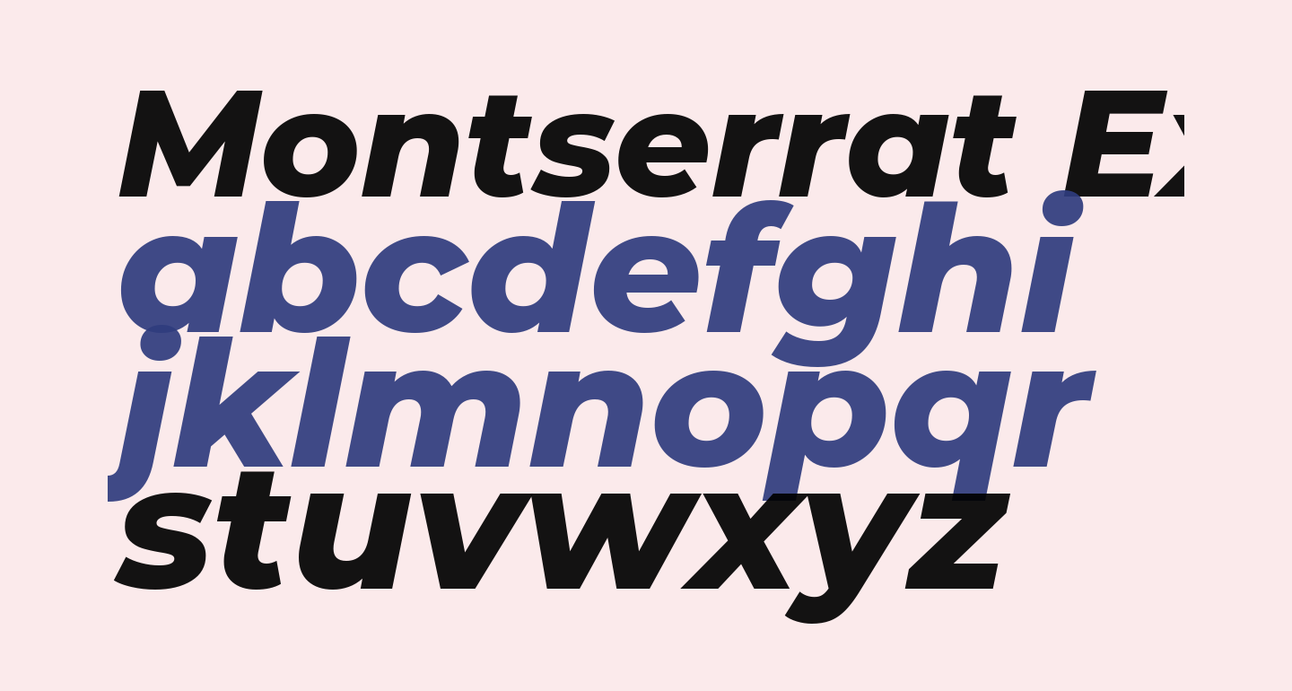Montserrat ExtraBold Italic free Font What Font Is
