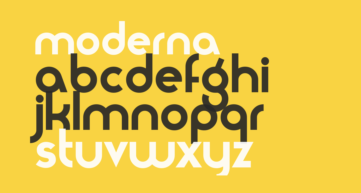 Moderna Free Font What Font Is