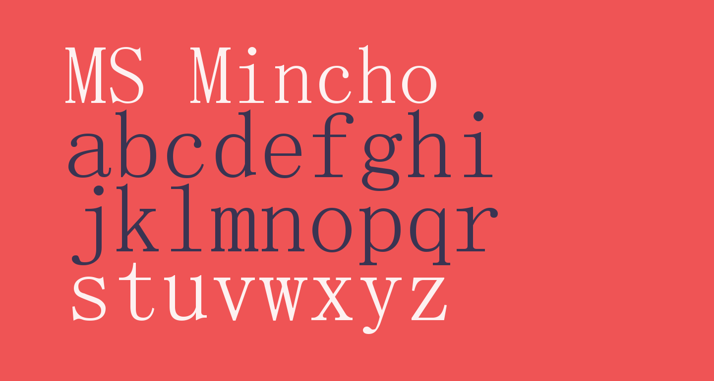 ms mincho for mac