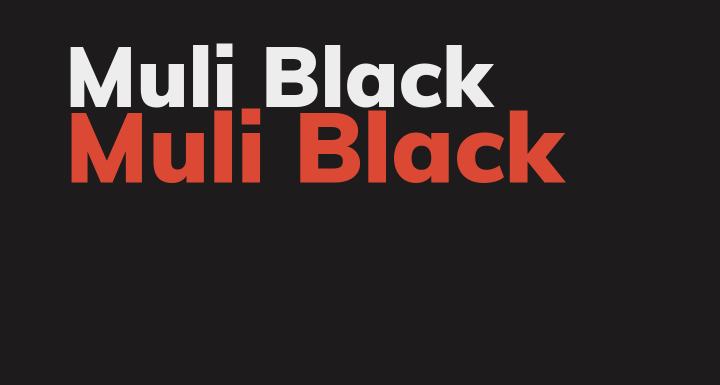 Muli Black free Font What Font Is