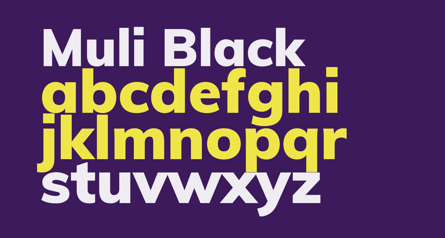 Muli Black free Font - What Font Is