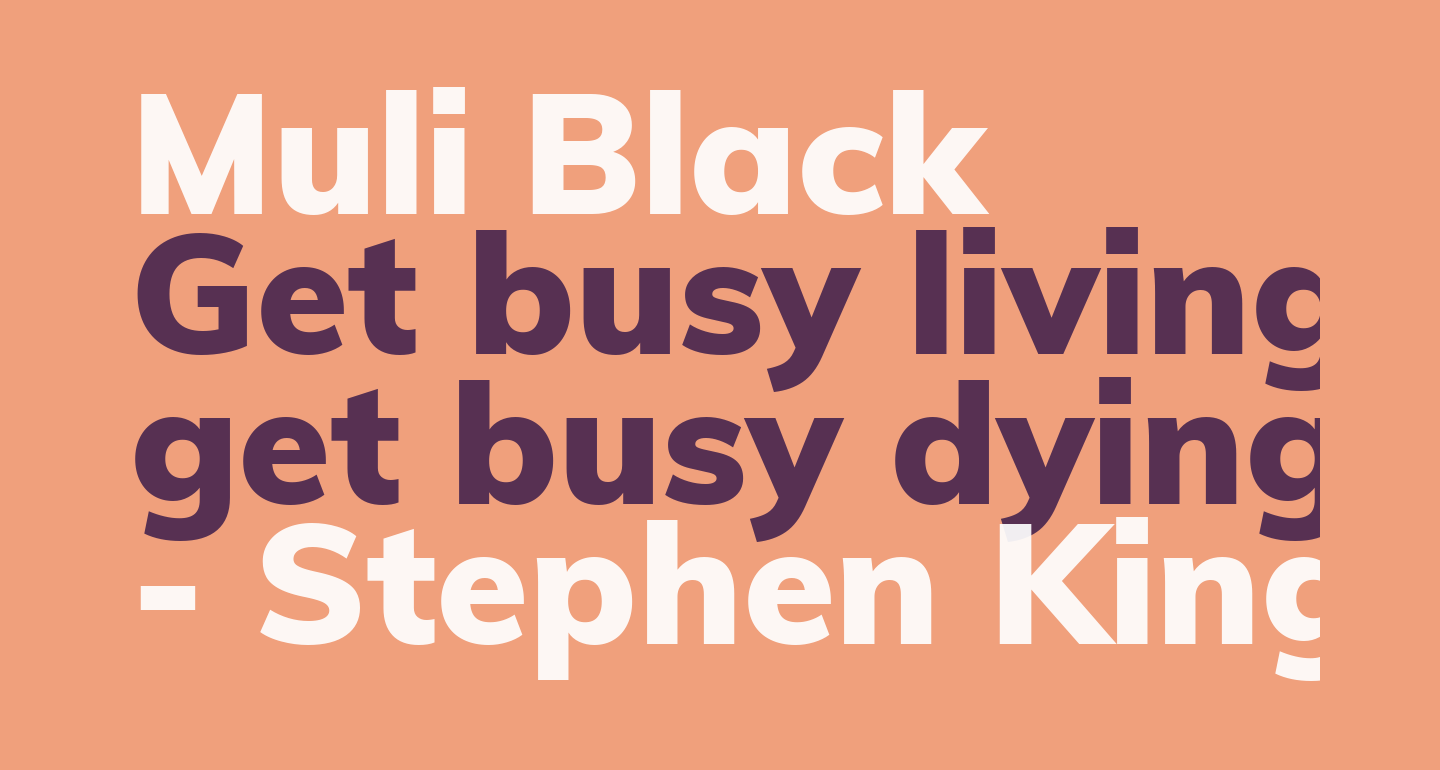 Muli Black free Font What Font Is