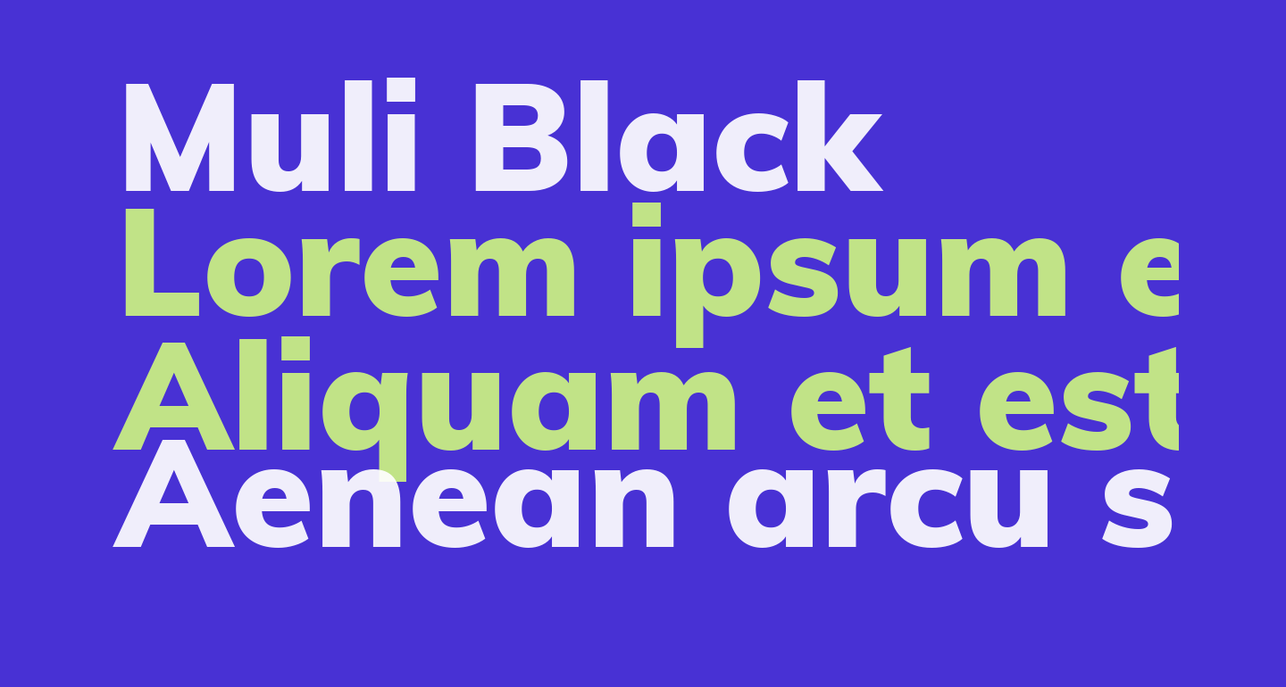 Muli Black free Font What Font Is