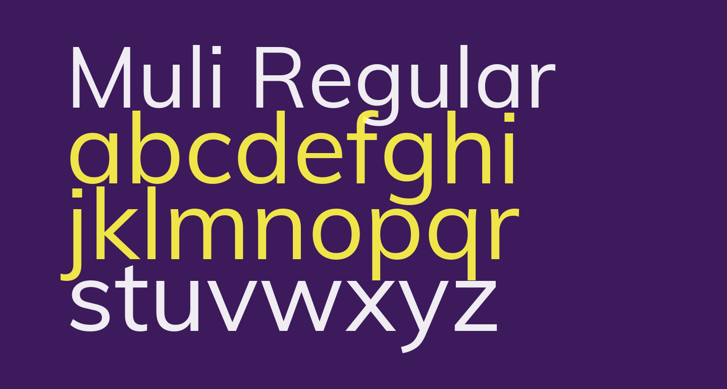 Muli Regular free Font - What Font Is