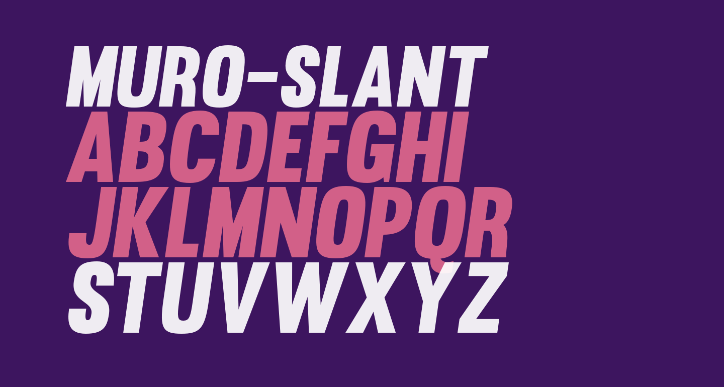 MuroSlant free Font What Font Is