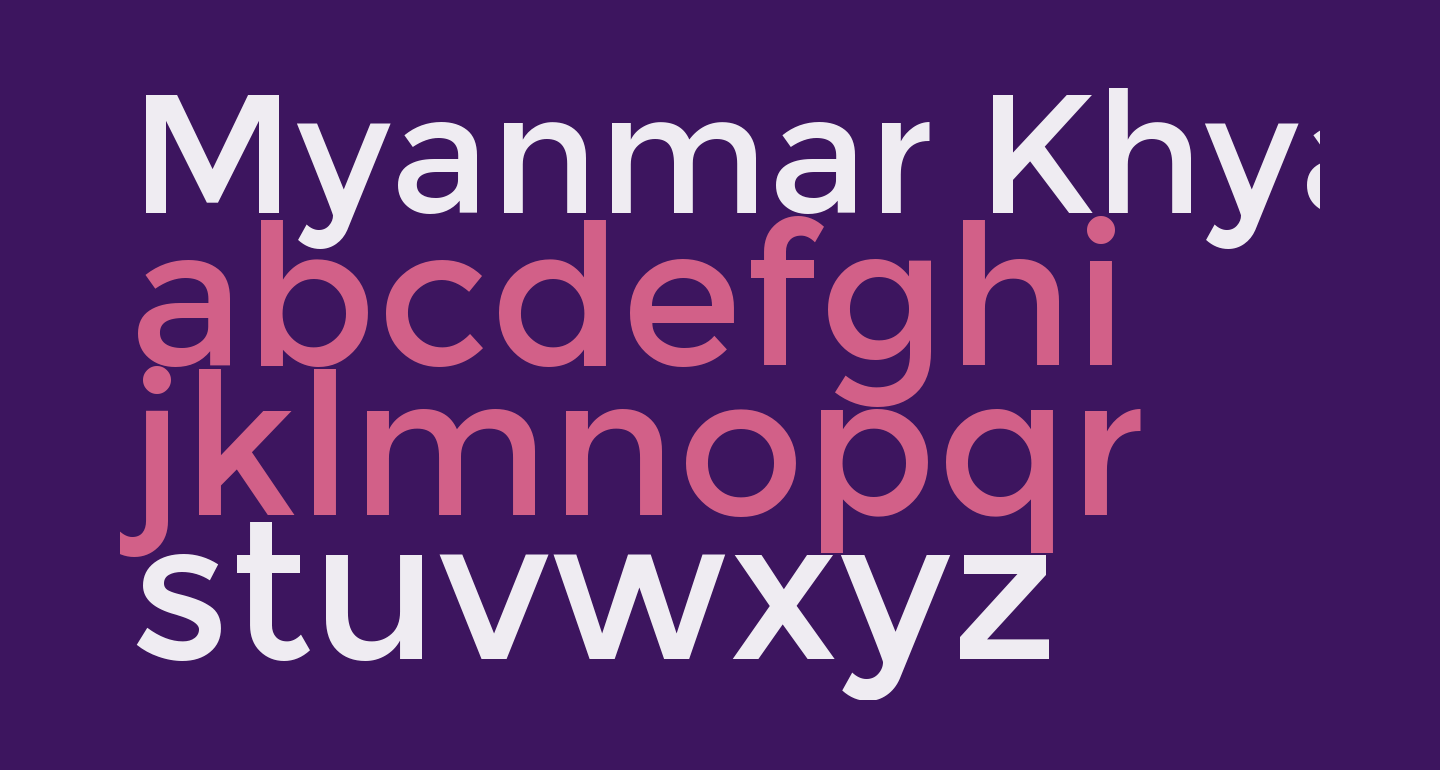 Myanmar Khyay free Font - What Font Is