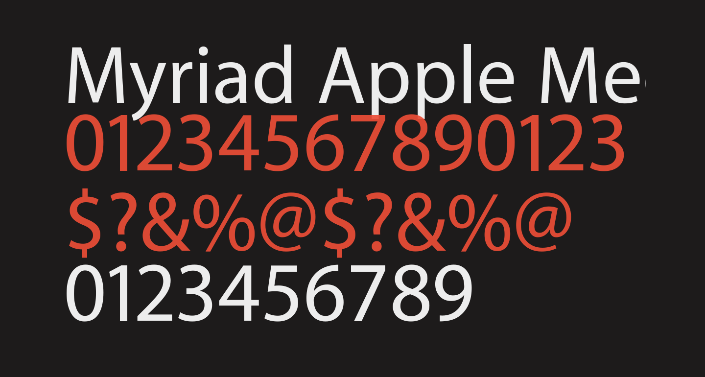 myriad font free download mac