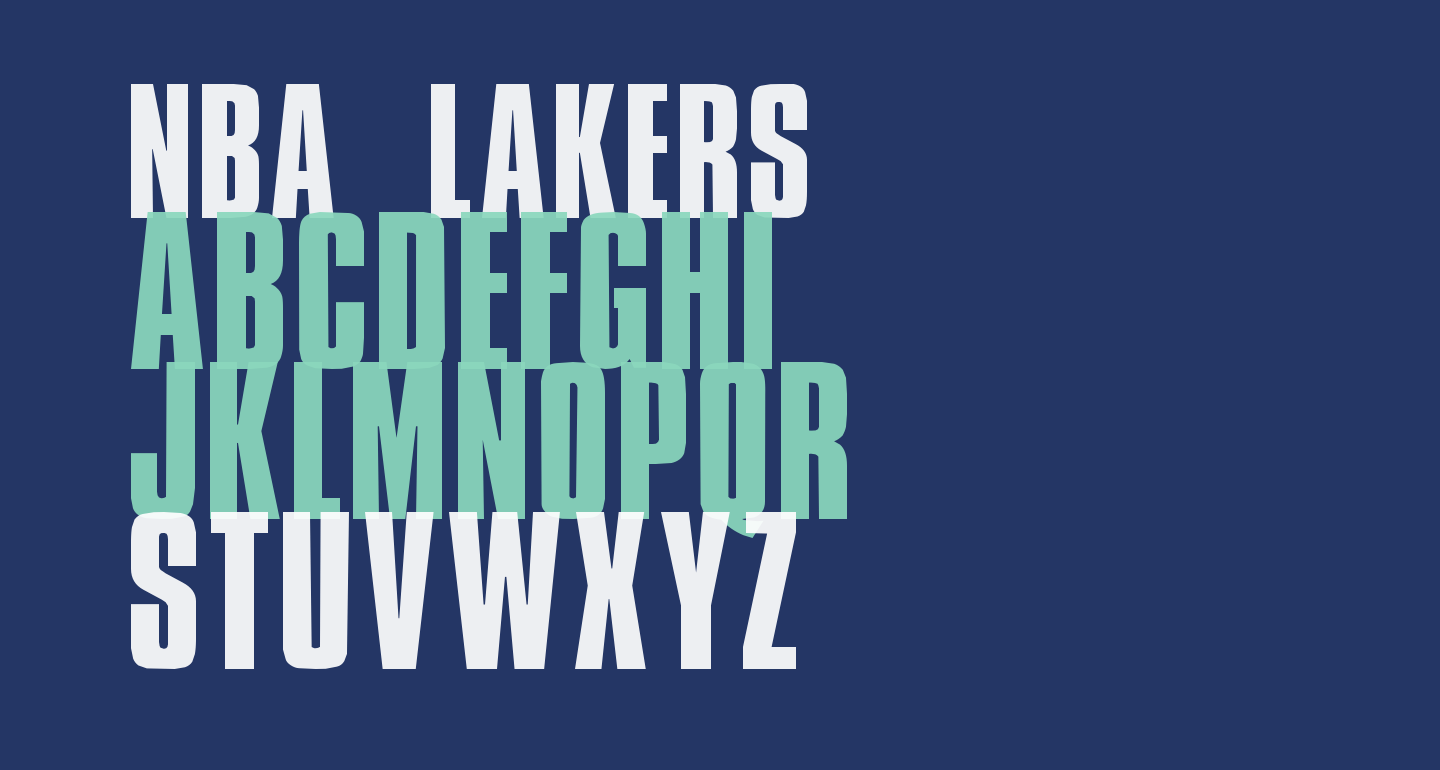 NBA Lakers free Font - What Font Is