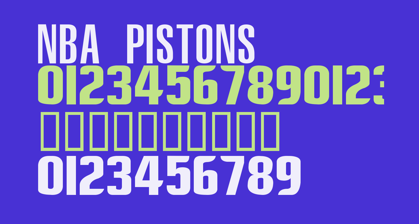 NBA Pistons free Font What Font Is