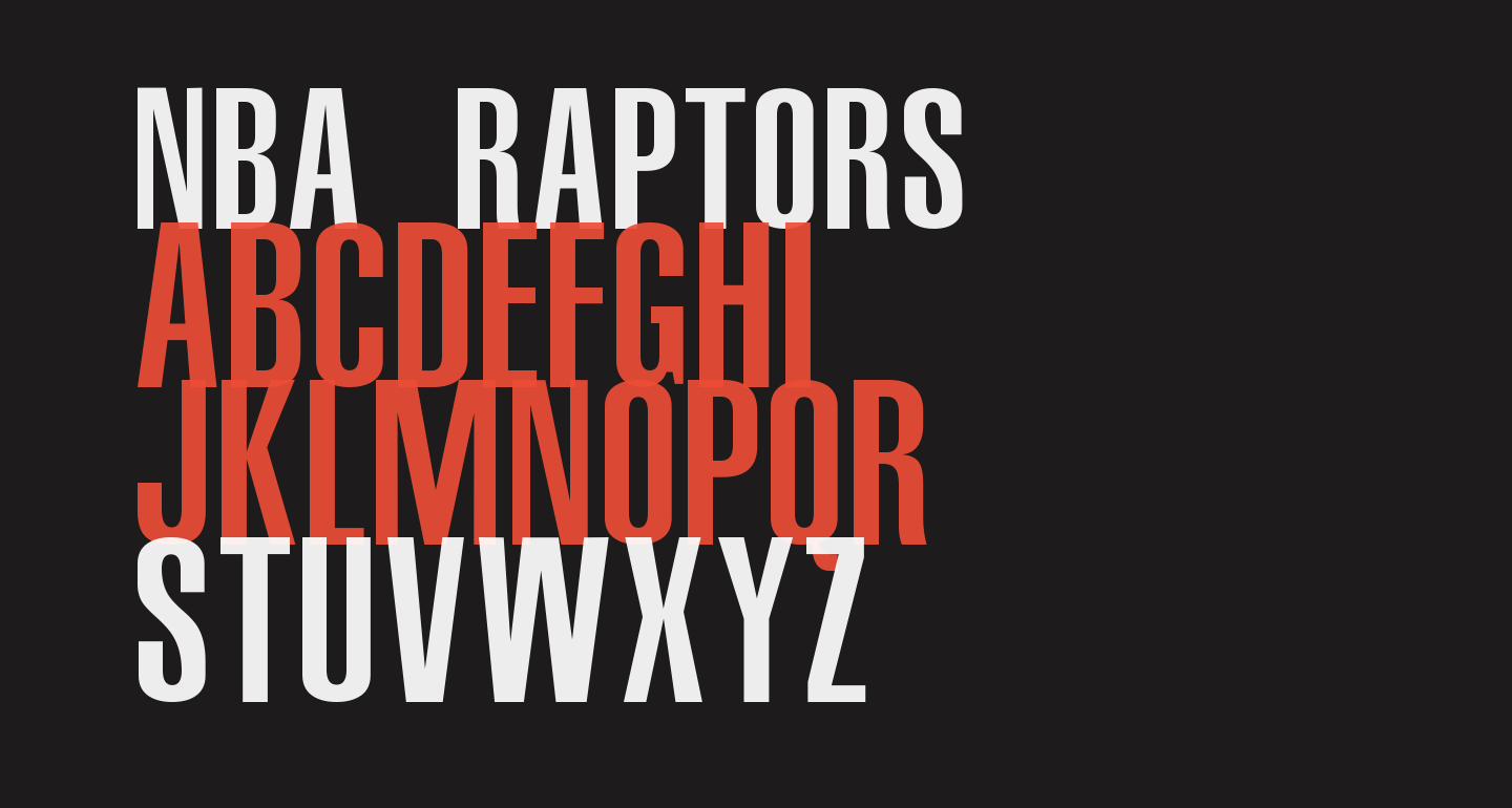 NBA Raptors Free Font - What Font Is