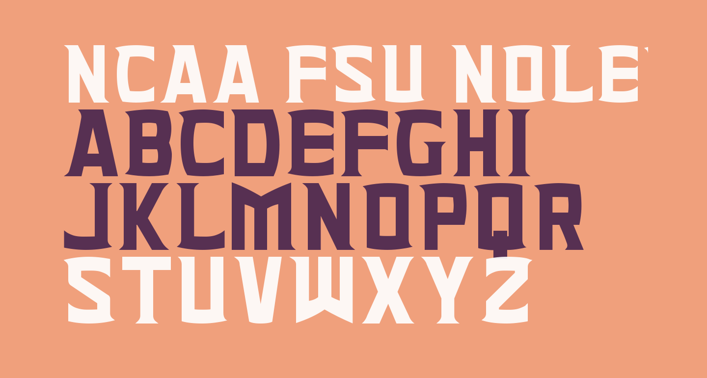 NCAA FSU Noles Glades Bold free Font - What Font Is