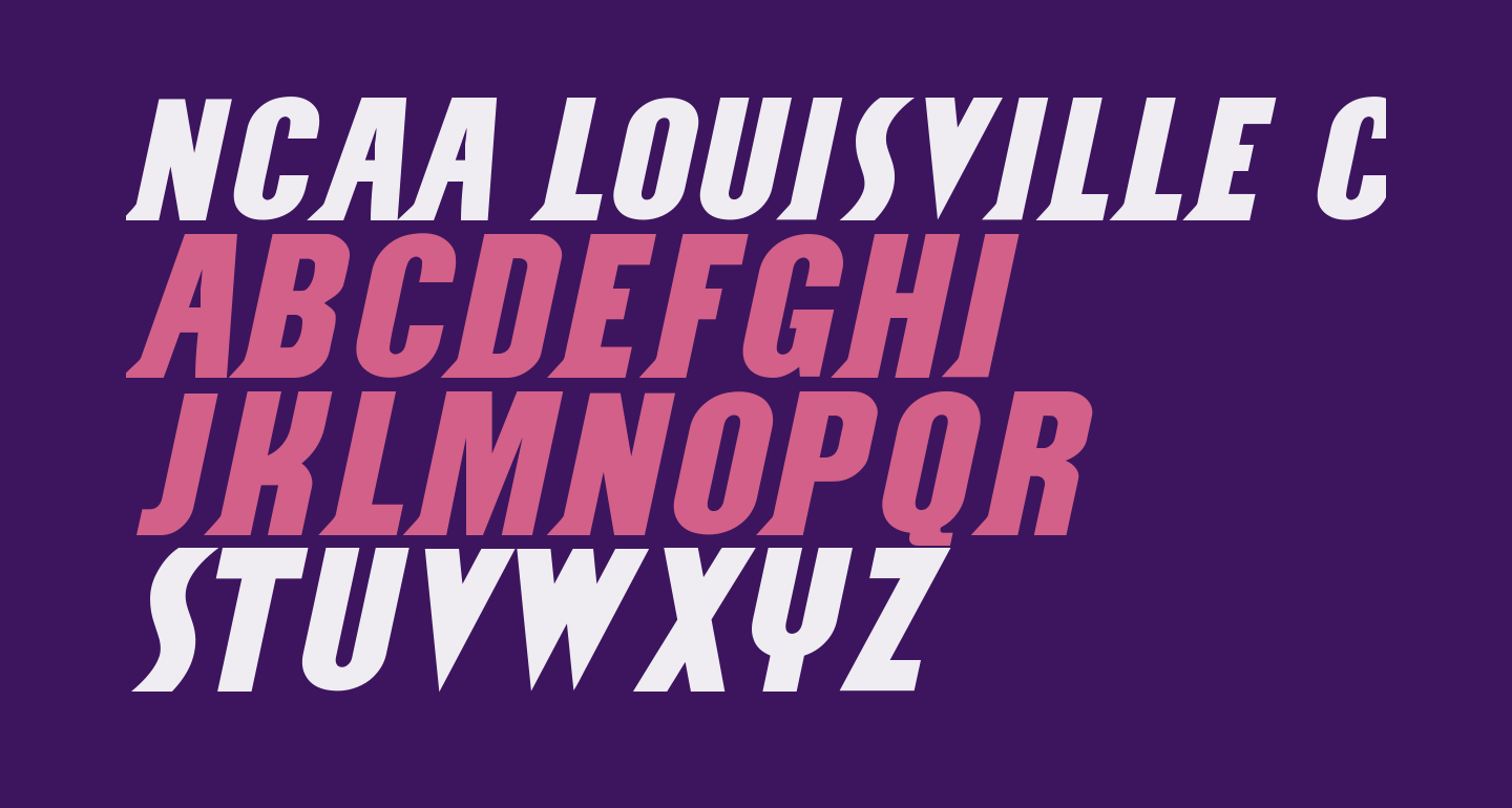 NCAA Louisville Cardinals free Font What Font Is