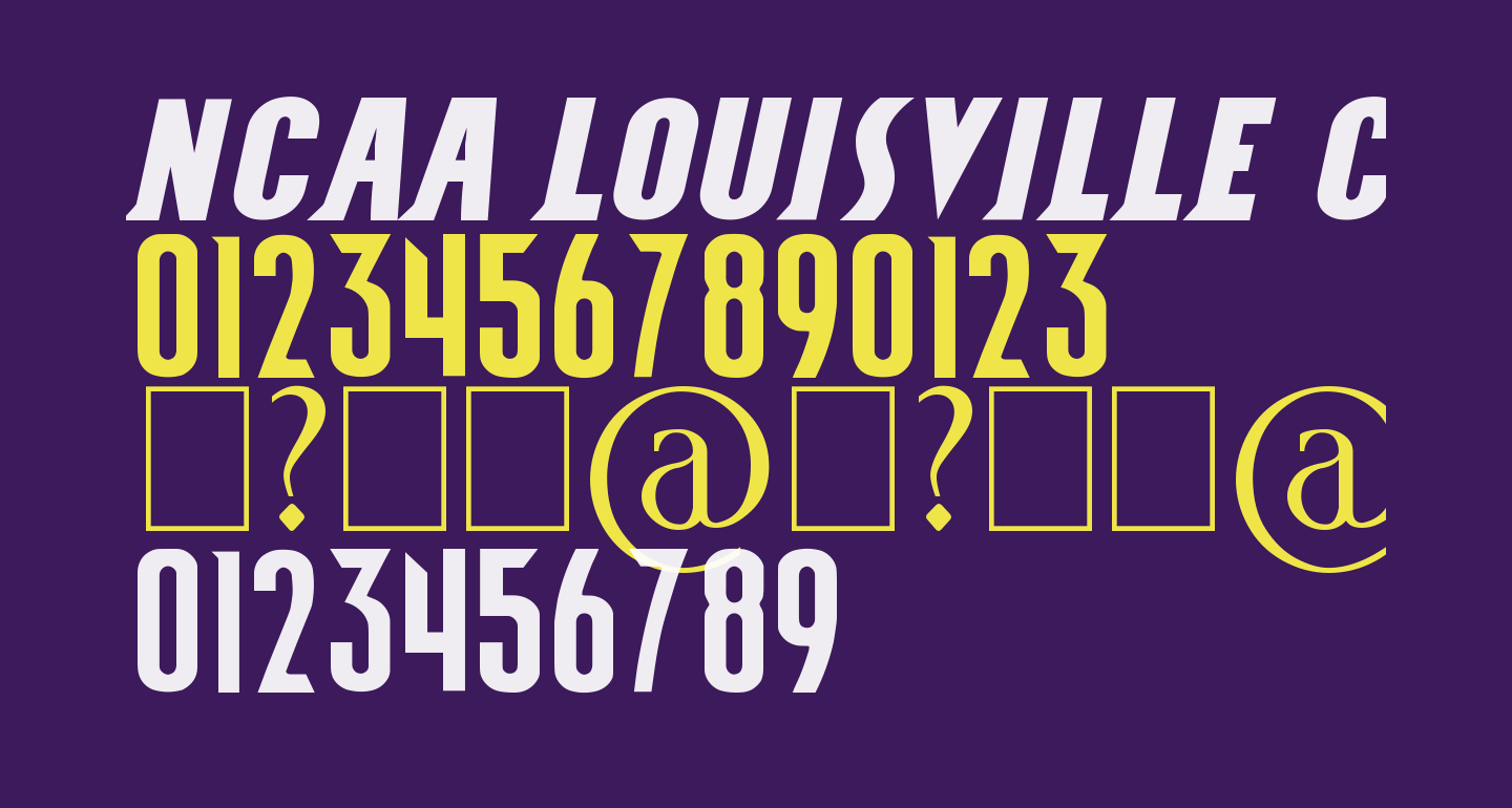 NCAA Louisville Cardinals free Font What Font Is