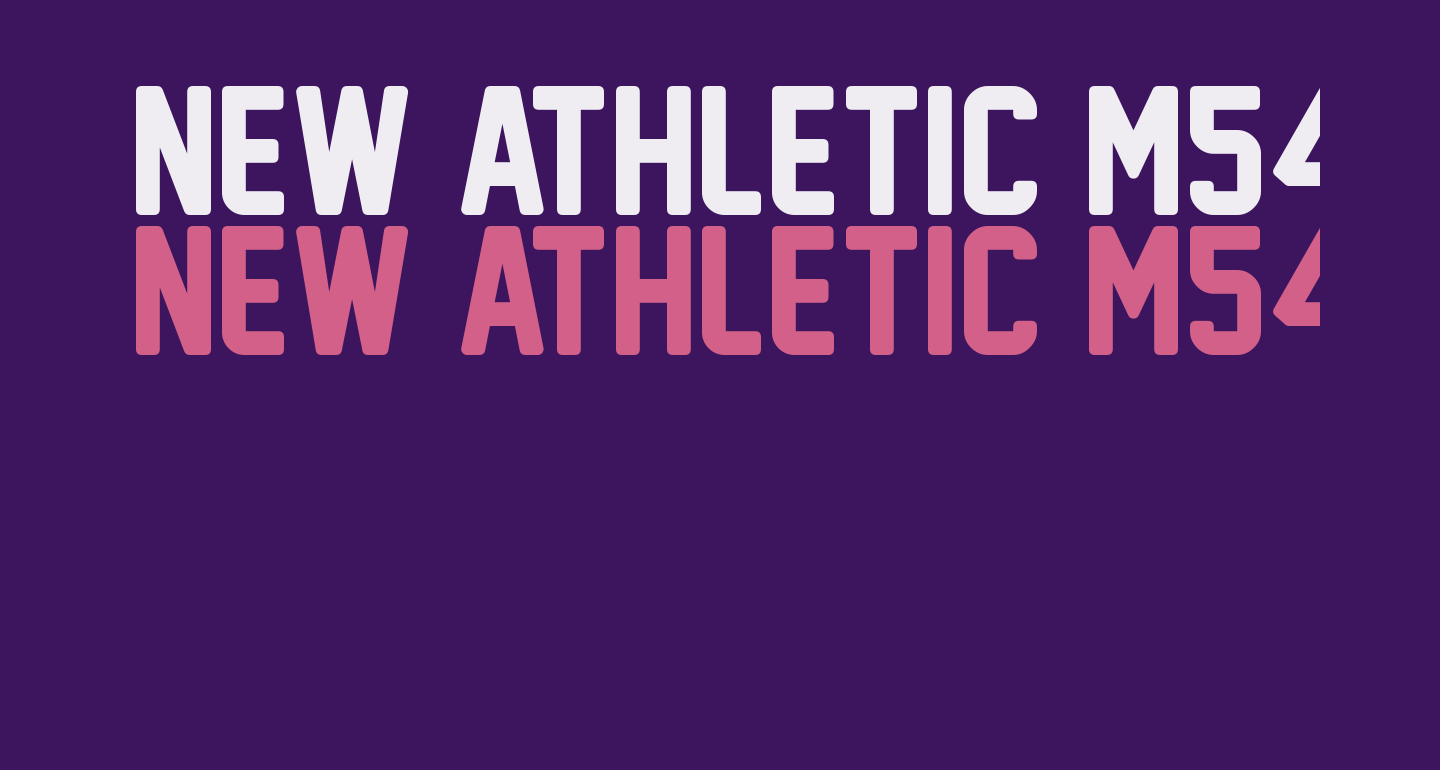 New Athletic M54 free Font What Font Is