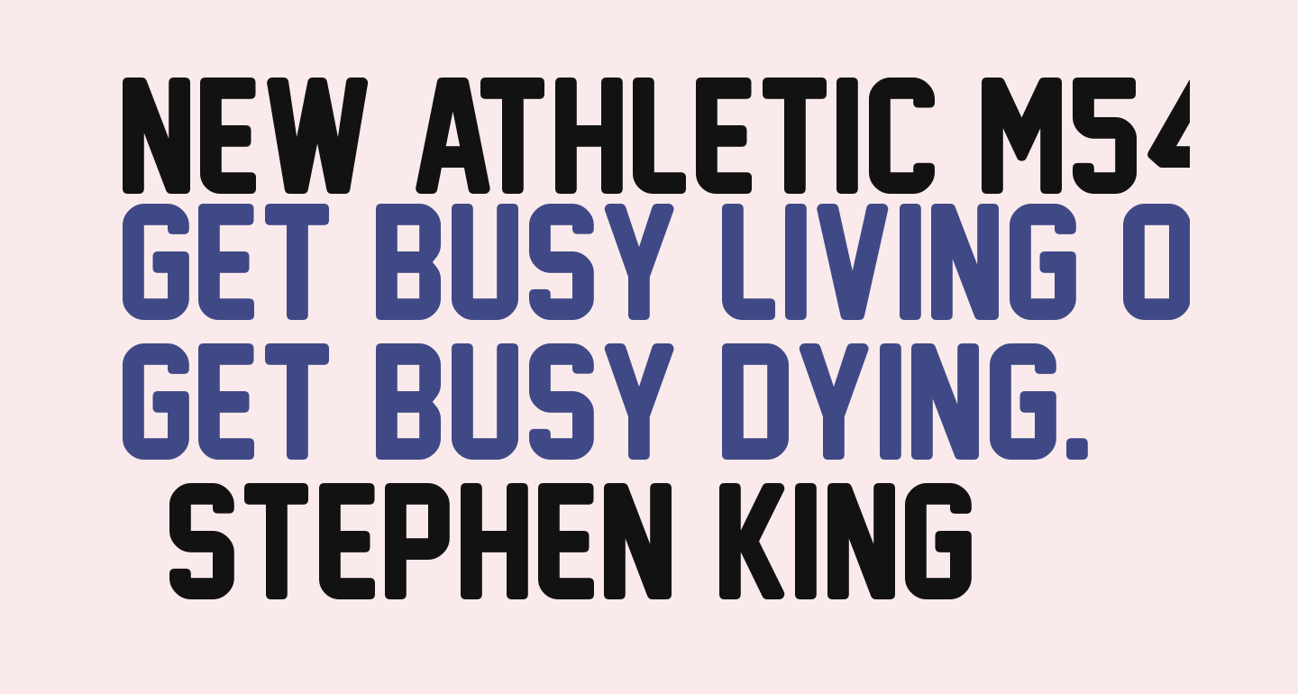 New Athletic M54 free Font What Font Is