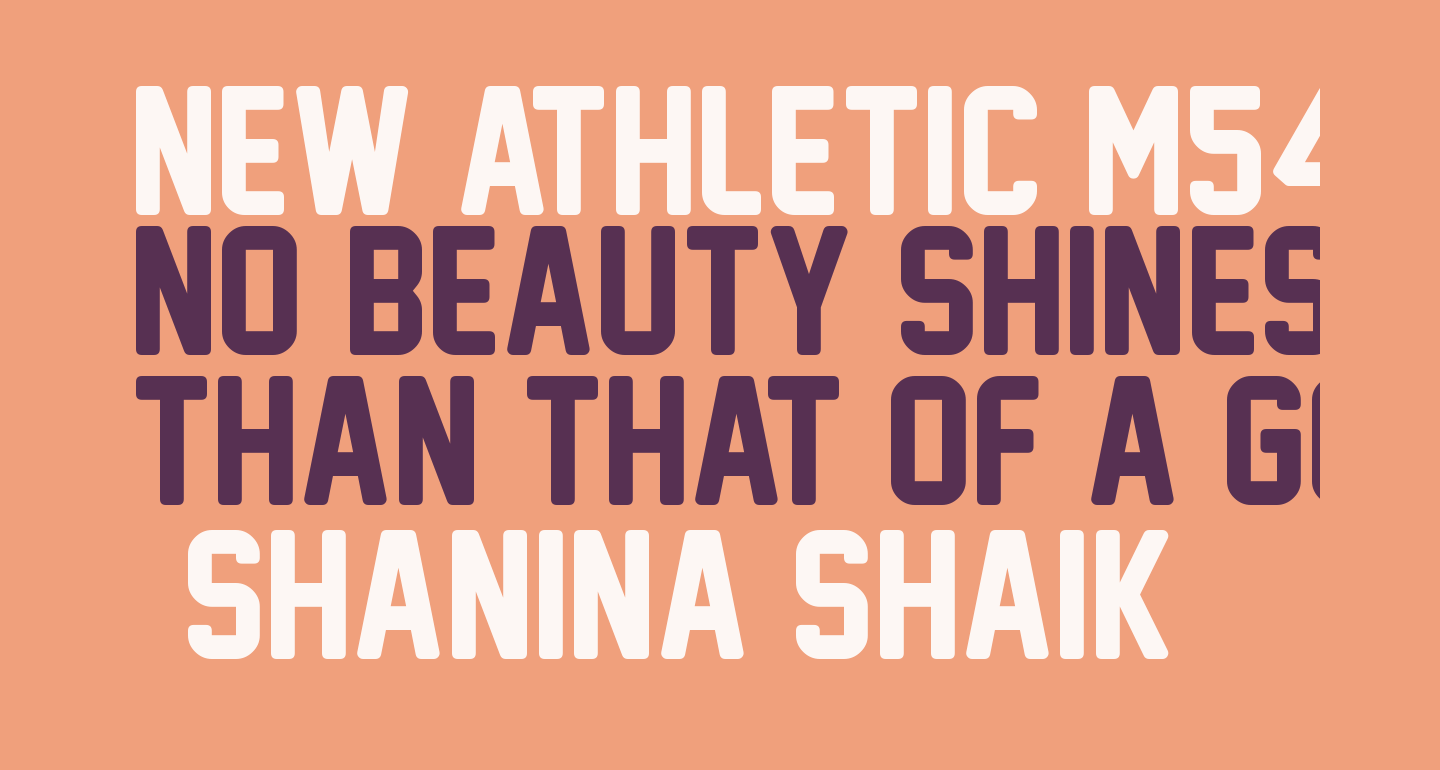 New Athletic M54 free Font What Font Is