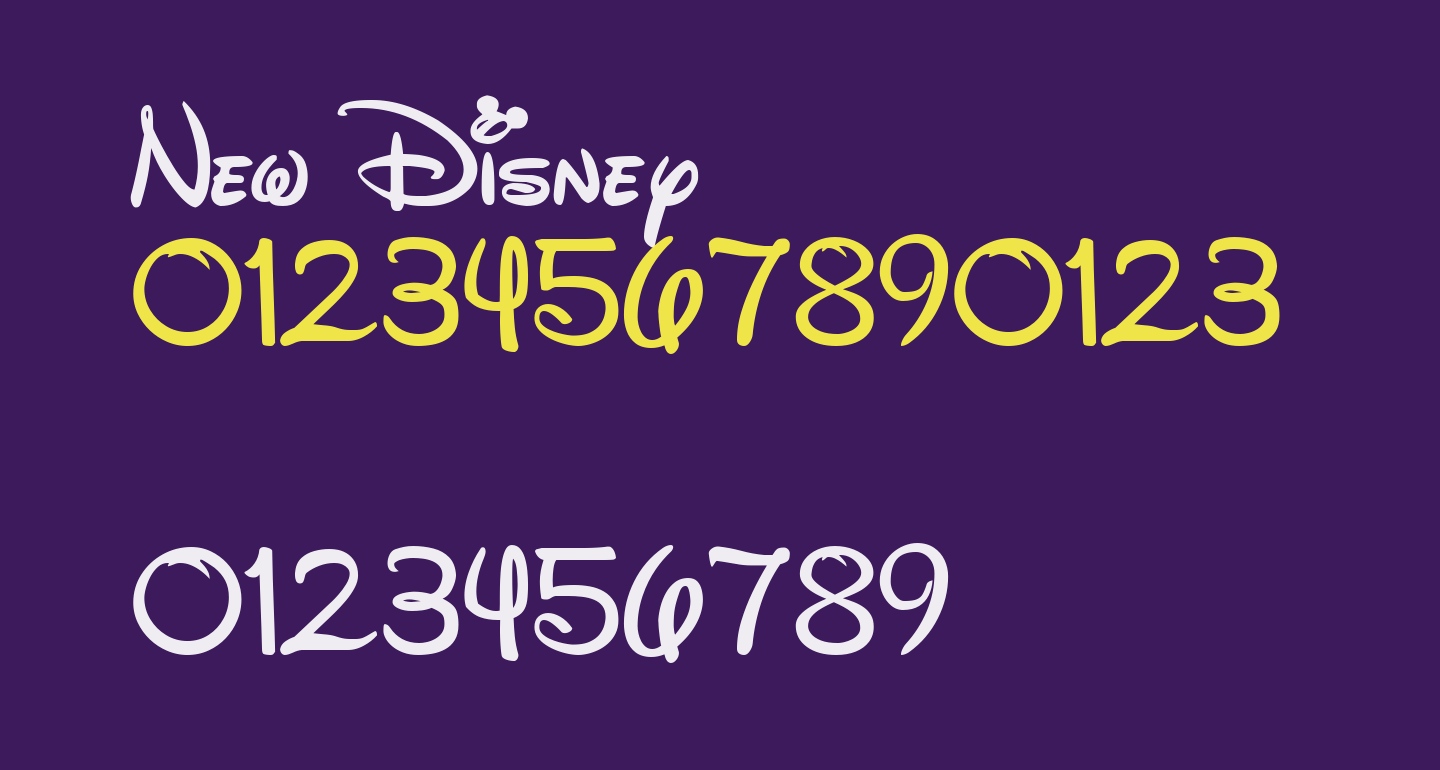 what is the disney font called on word