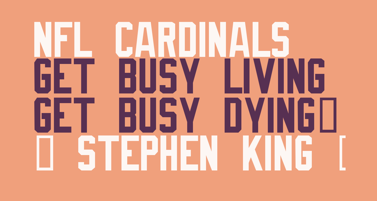 NFL Cardinals free Font What Font Is