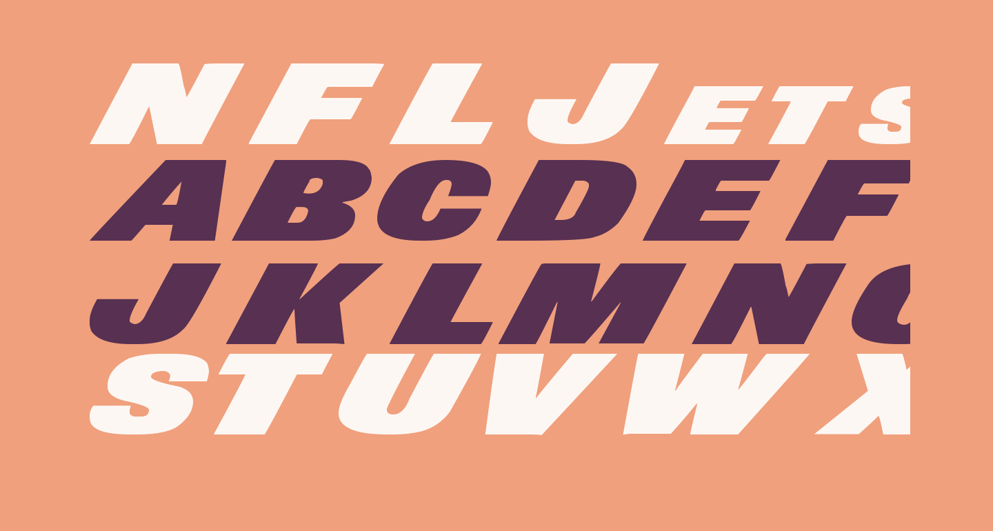 NFL Jets free Font What Font Is