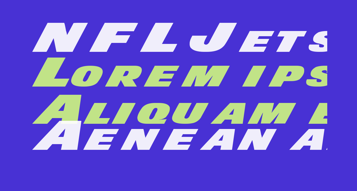 NFL Jets free Font What Font Is