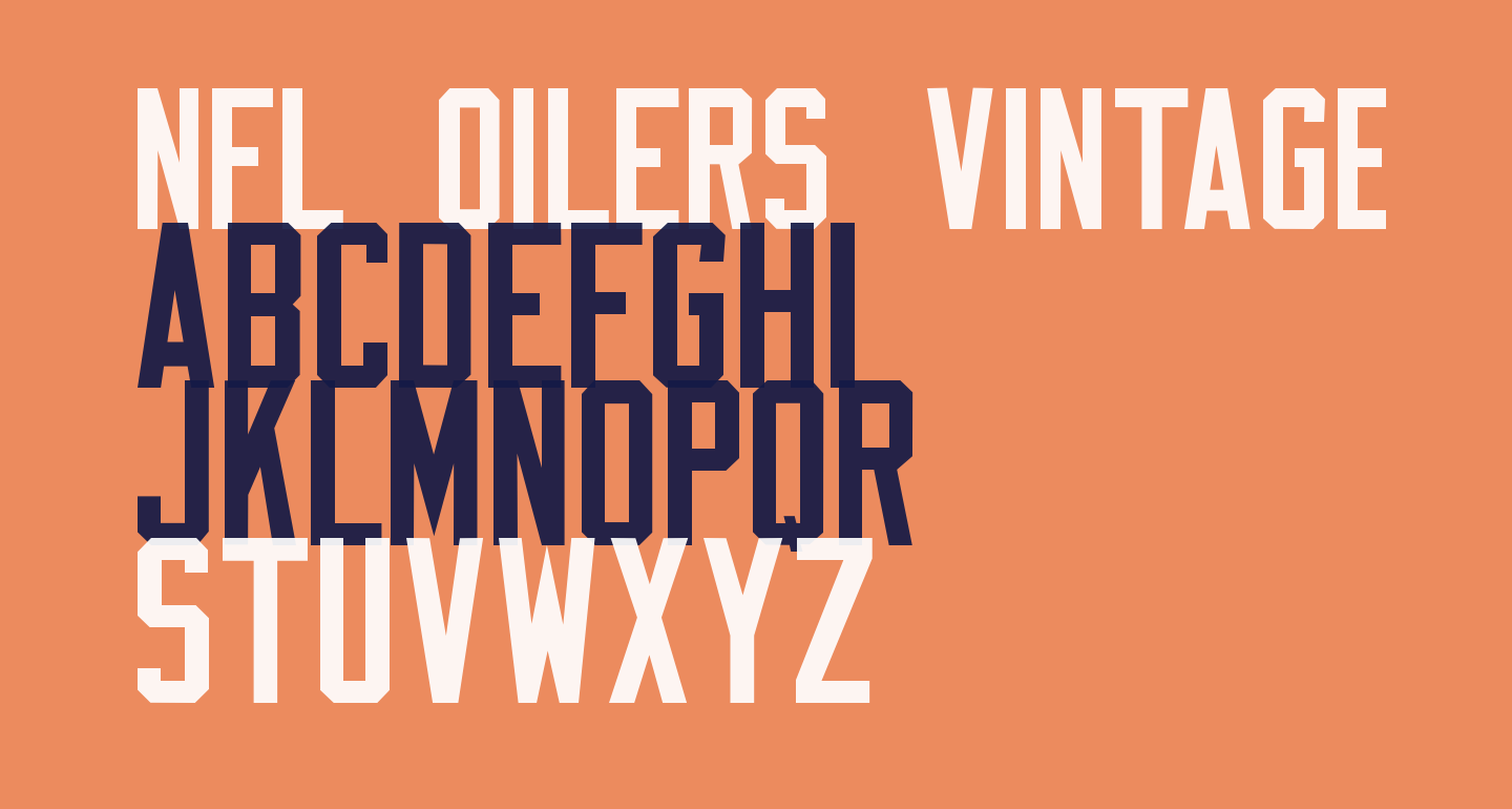 Nfl Oilers Vintage Free Font What Font Is