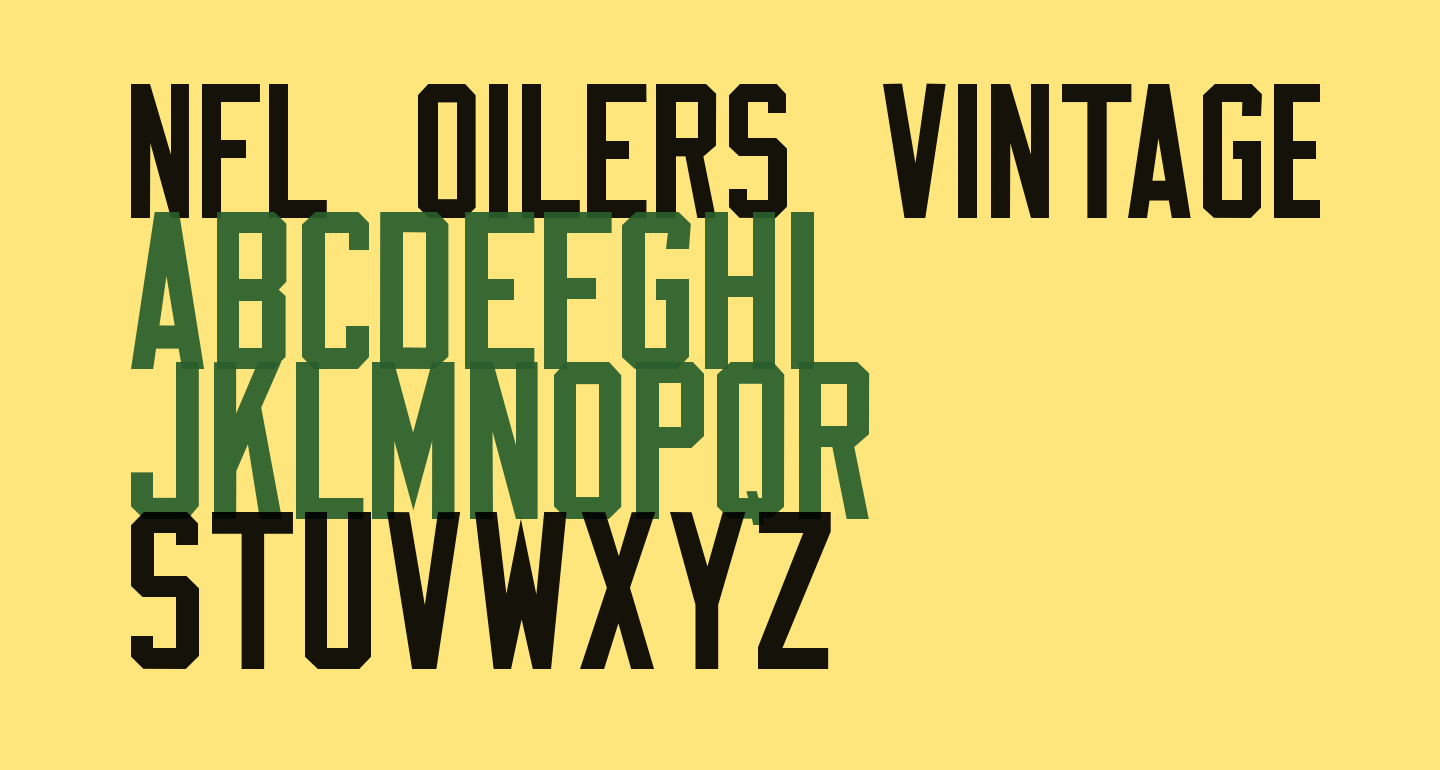 Nfl Oilers Vintage Free Font What Font Is