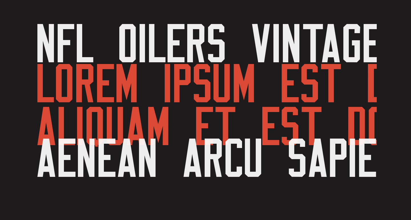 Nfl Oilers Vintage Free Font What Font Is