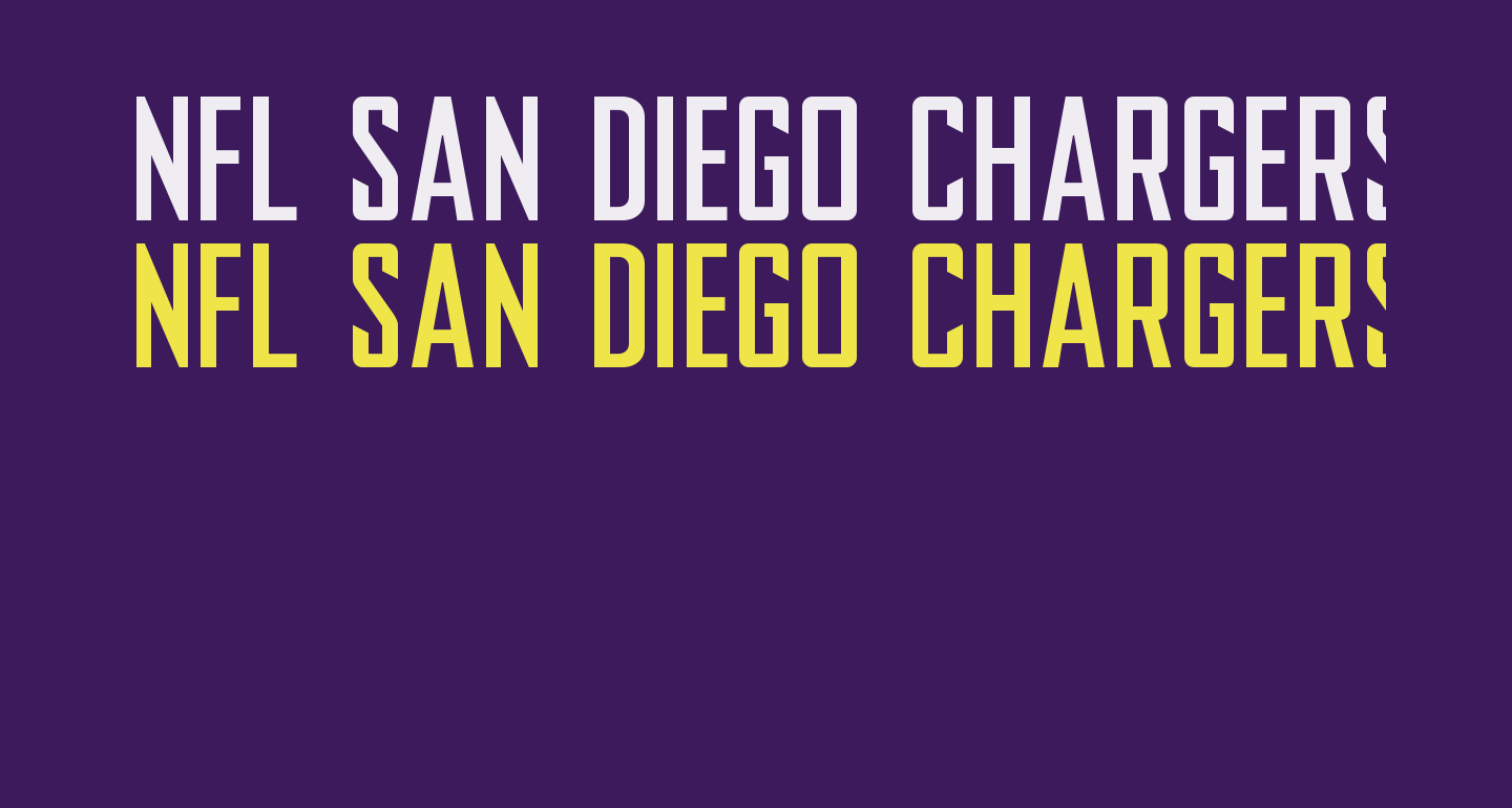 NFL San Diego Chargers free Font What Font Is