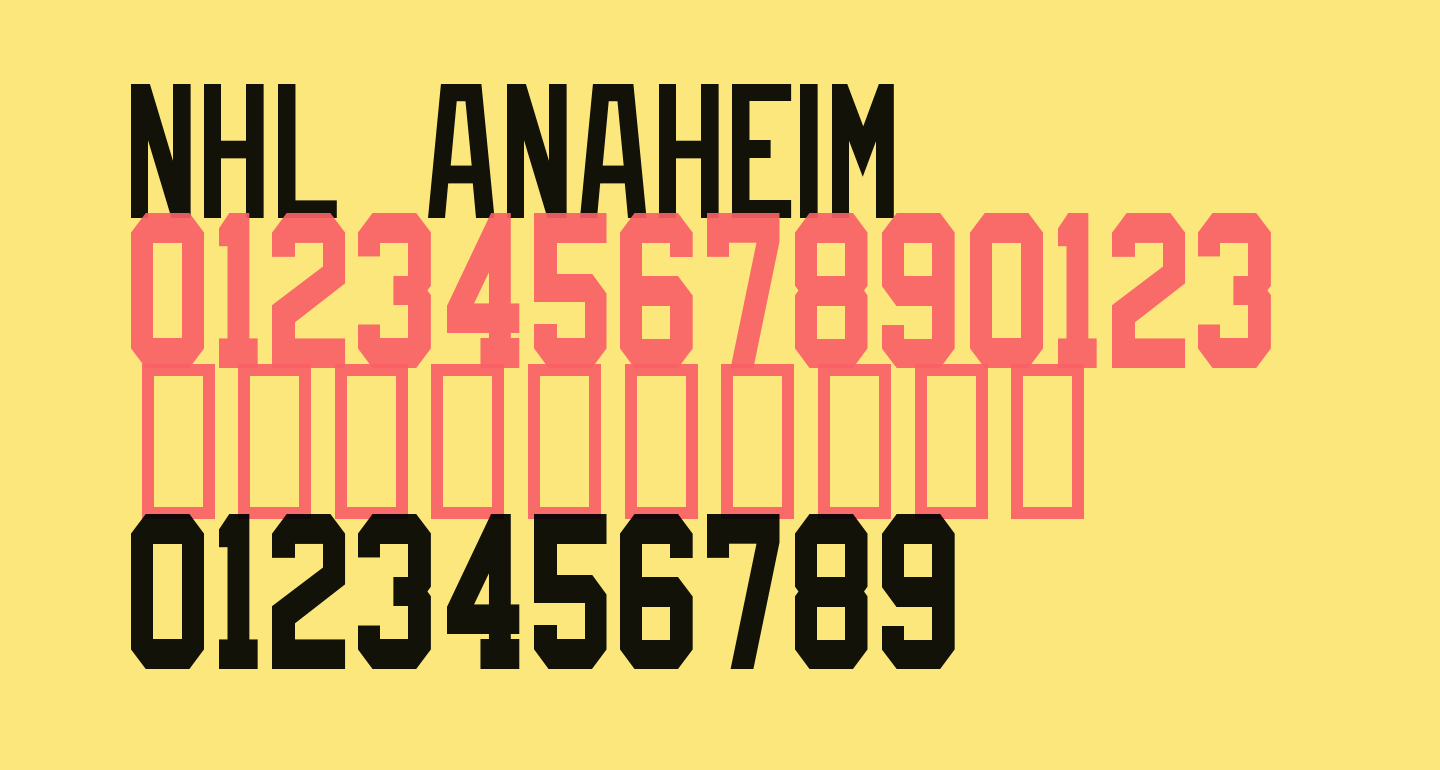 NHL Anaheim free Font What Font Is