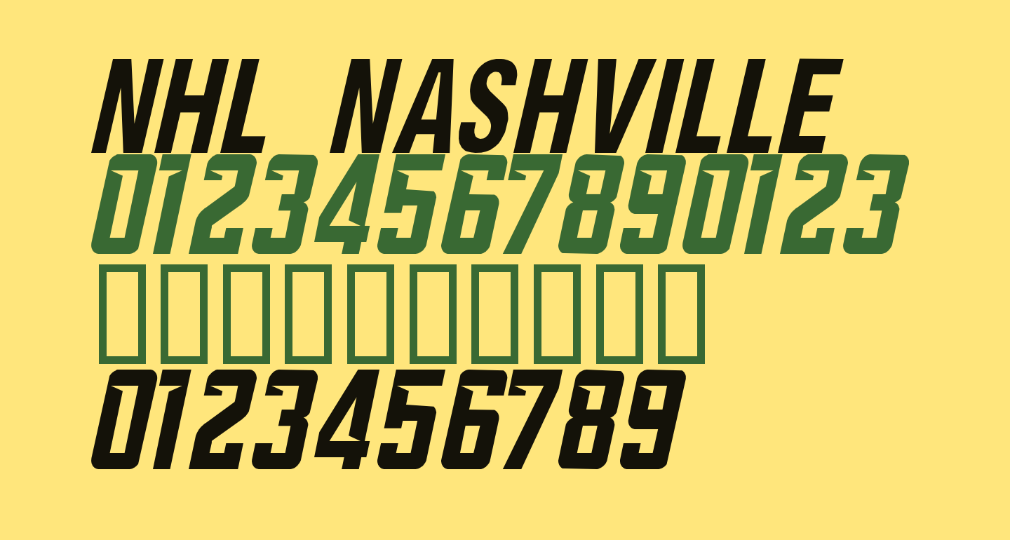 NHL Nashville free Font - What Font Is