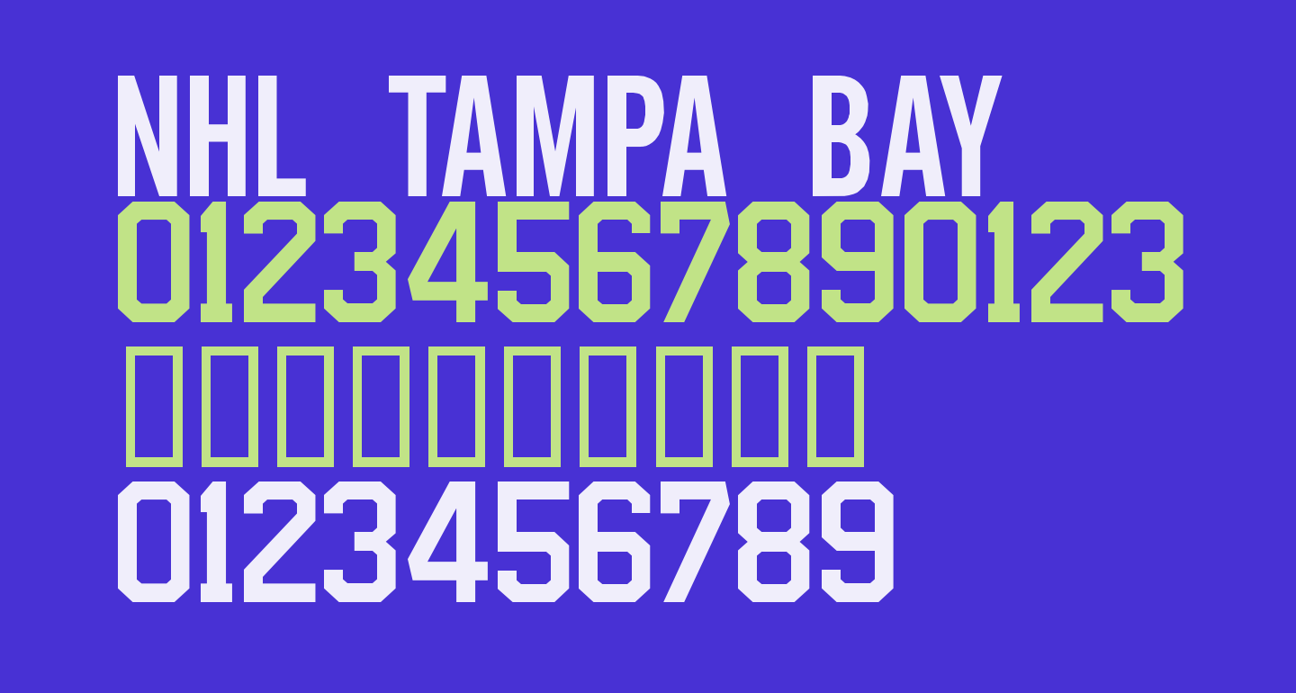 NHL Tampa Bay free Font What Font Is