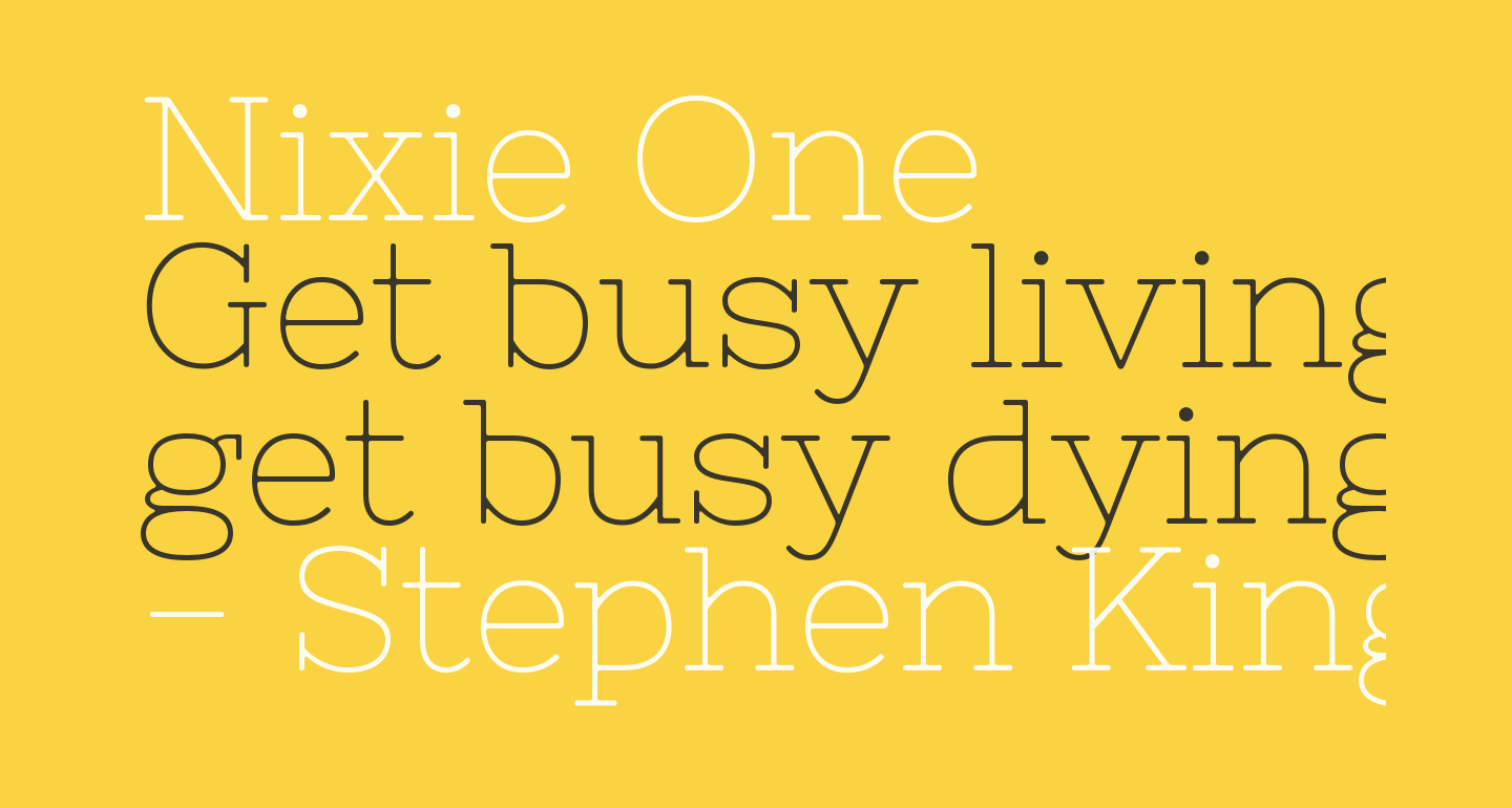 Nixie One free Font - What Font Is