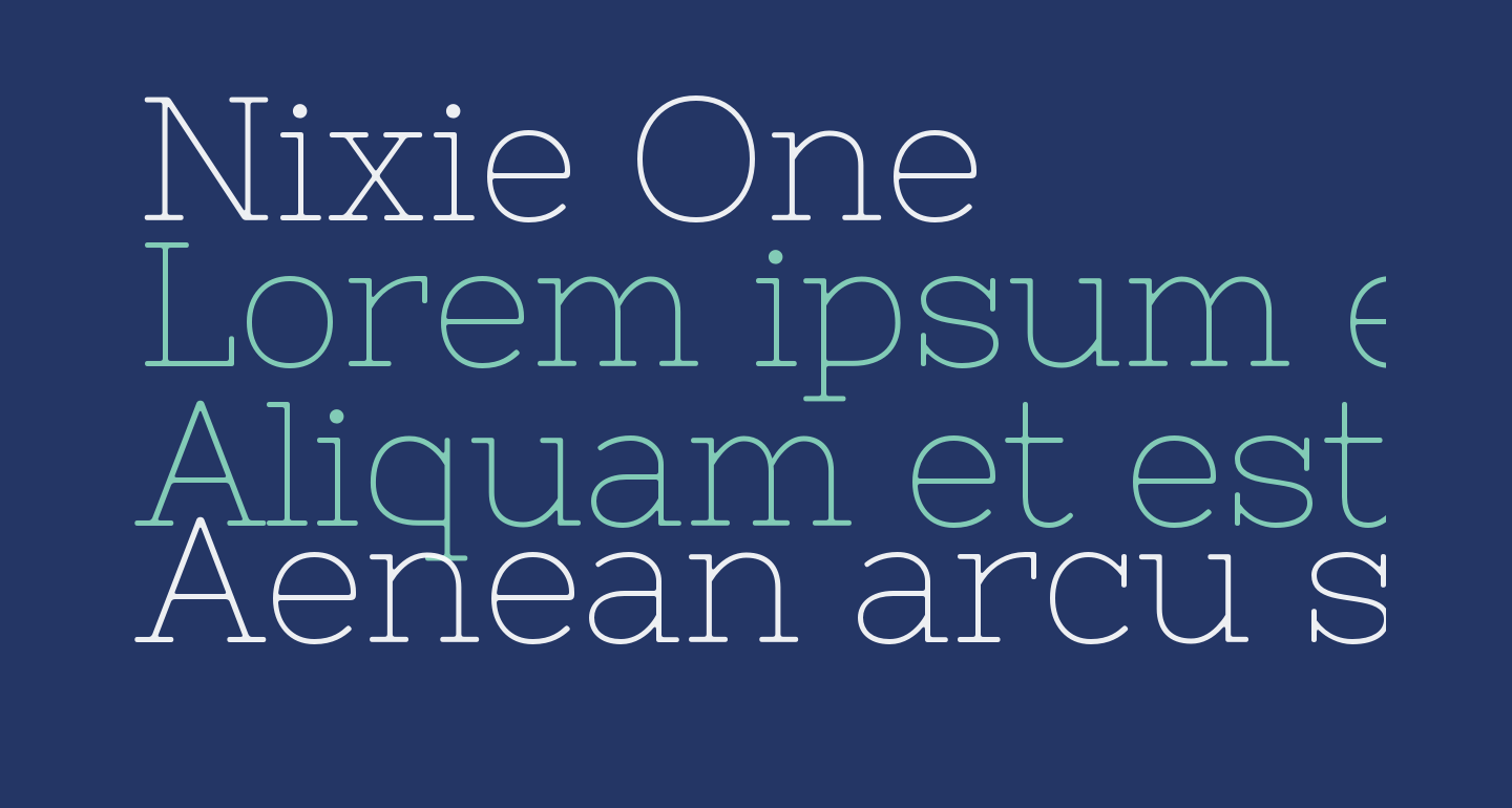 Nixie One free Font - What Font Is