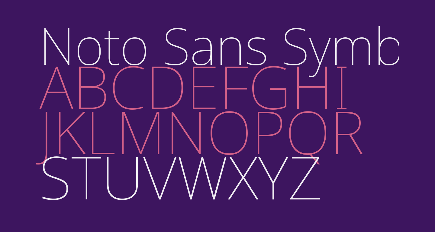 Noto sans symbols