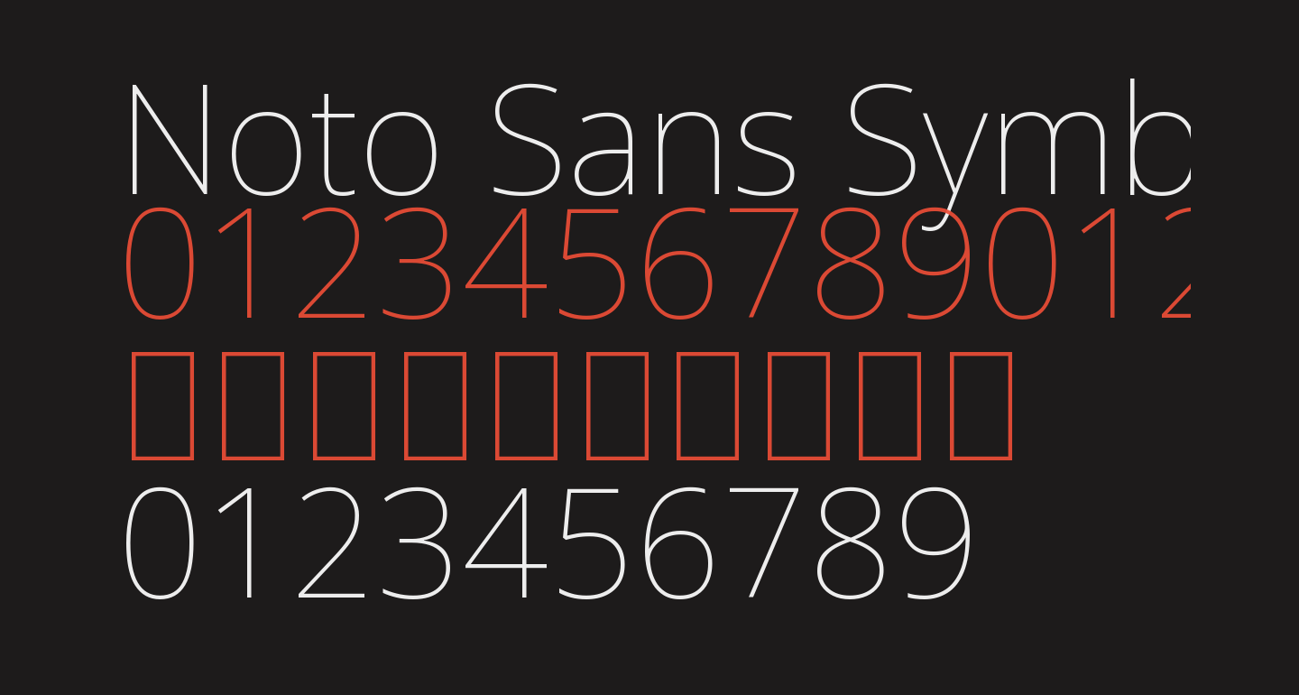 Noto sans symbols