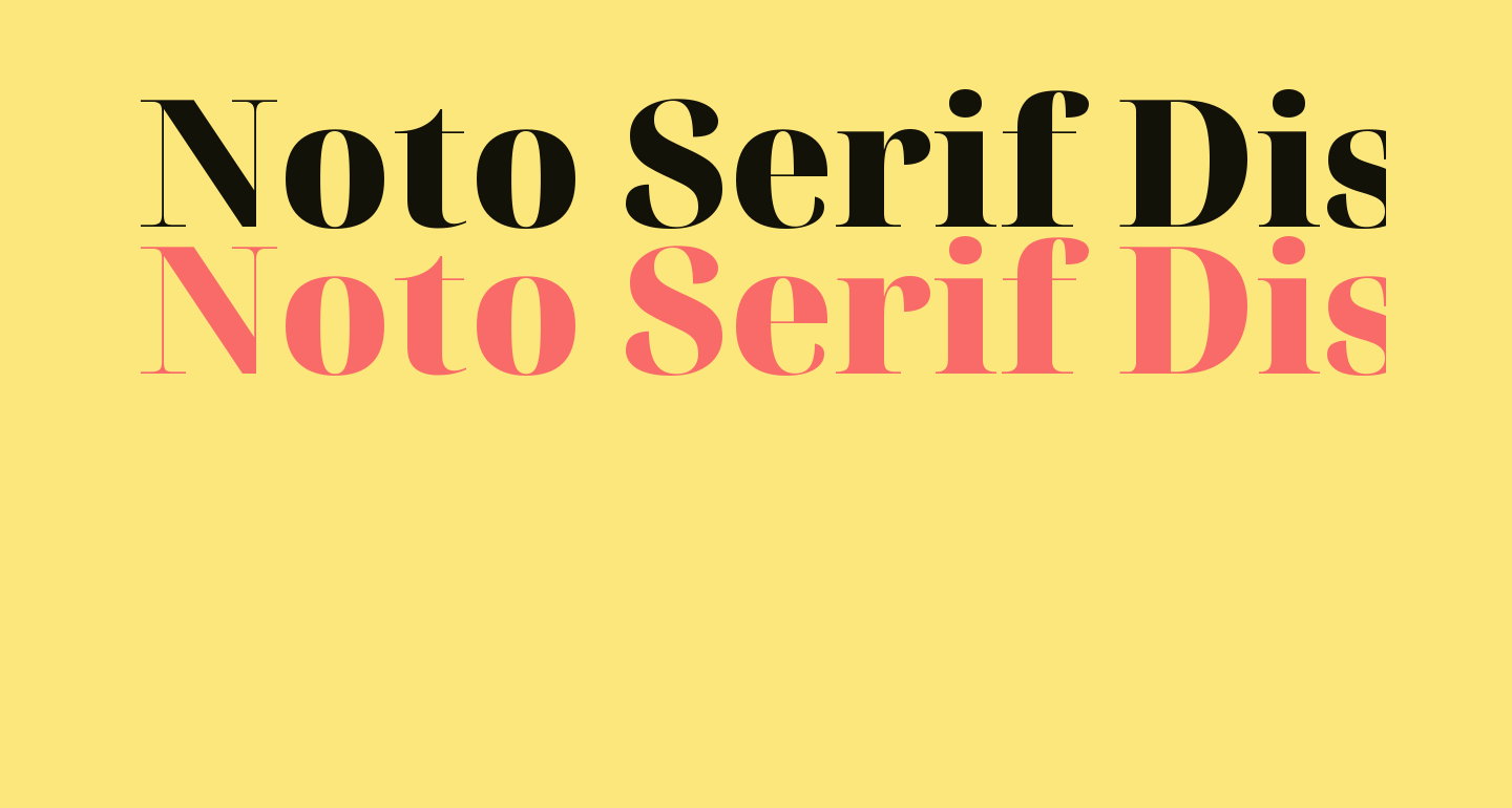 Noto Serif Display Black Free Font What Font Is