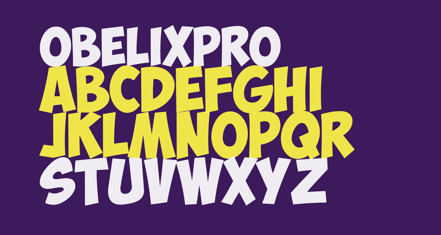 Obelixpro free font what font is