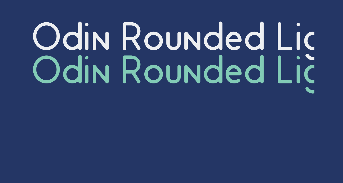Odin Rounded Light free Font What Font Is