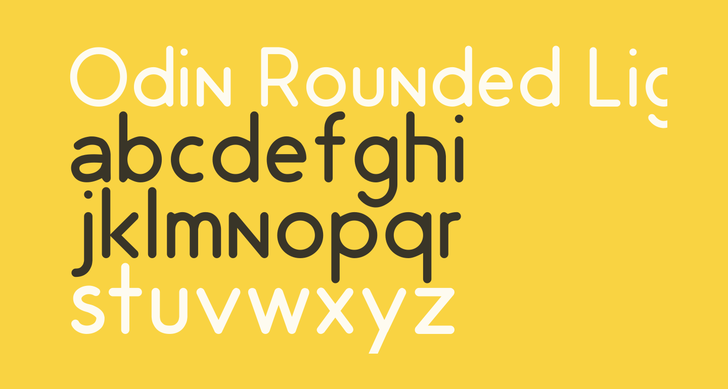 Odin Rounded Light free Font What Font Is